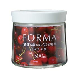 【36個セット】 密閉 ガラスポット/保存容器 【500ml ホワイト】 アスベル フォルマ 〔キッチン 台所〕 (代引不可)