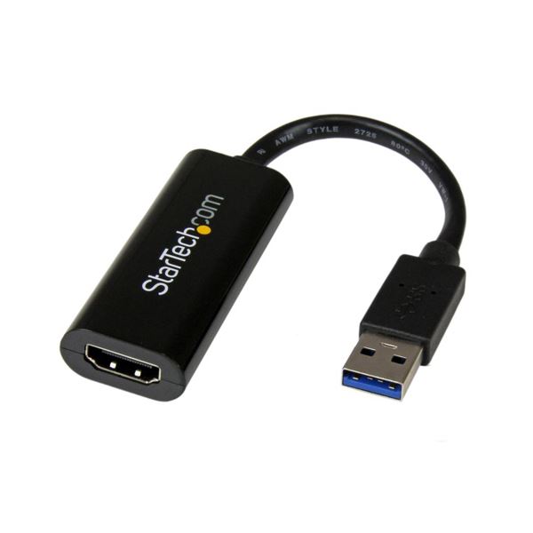 (まとめ）StarTech スリムタイプ USB3.0-HDMI変換アダプタ USB32HDES 1個【×3セット】