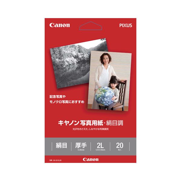 (まとめ) キヤノン Canon 写真用紙・絹目調 印画紙タイプ SG-2012L20 2L判 1686B003 1冊（20枚） 【×10セット】 (代引不可)