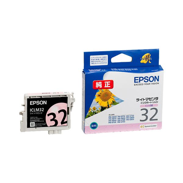エプソン (まとめ) EPSON 【×10セット】 1個 ICLM32 ライトマゼンタ インクカートリッジ インクカートリッジ