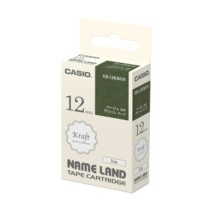�i�܂Ƃ߁j�J�V�I NAME LAND�N���t�g�e�[�v 12mm×5m �O���[��/�x�[�W������ XR-12KRGN 1�y×10�Z�b�g�z (����s��)