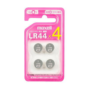 �i�܂Ƃ߁j�}�N�Z�� �A���J���{�^���d�r 1.5V LR44 4BS 1�p�b�N�i4�j �y×10�Z�b�g�z