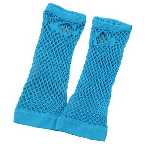 (まとめ)カラーメッシュグローブ 青【×20セット】