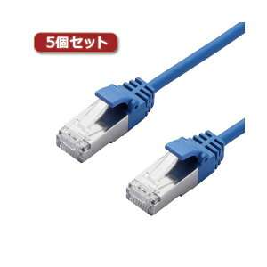 5�Z�b�g �G���R�� LAN�P�[�u��/CAT7/�X����/3m/�u���[ LD-TWSS/BU3X5 (����s��)