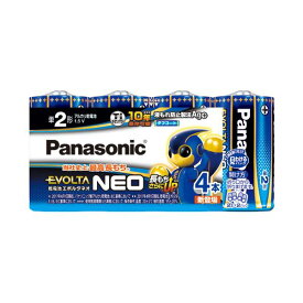 （まとめ） Panasonic 乾電池エボルタネオ単2形 4本入 LR14NJ／4SW【×10セット】 (代引不可)