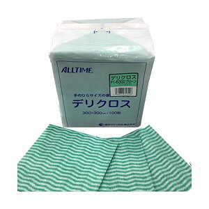 (まとめ)東京メディカル デリクロス 30×30cm グリーン FT-6302 1パック(100枚)【×10セット】 (代引不可)