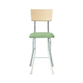 折りたたみ椅子 幅32cm ナチュラル×グリーン×ミルキーホワイト 日本製 スチールパイプ 1脚販売 完成品 リビング 在宅ワーク (代引不可)