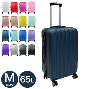 スーツケース 65L Mサイズ キャリーケース キャリーバッグ 安い 軽量 中型 ファスナー ジッパー 国内 旅行 おすすめ かわいい 女子旅 Transporter 出張 おしゃれ シンプル(代引不可)【送料無料】