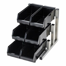 TKG 18-8スマート オーガナイザー 3段2列(6ヶ入) ブラック(代引不可)【送料無料】
