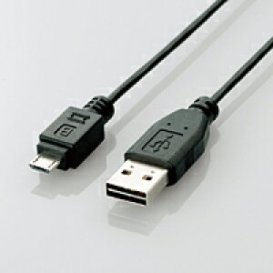 [ELECOM(�G���R��)] ���ʑ}��USB�P�[�u��(A-microB) U2C-DAMB10BK(������s��)