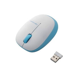 エレコム ふわっと軽い ワイヤレス マウス 小型/Sサイズ 軽量50g 左右対応 BlueLED(ブルーLED) ブルー(青) M-BL20DBBU(代引不可)