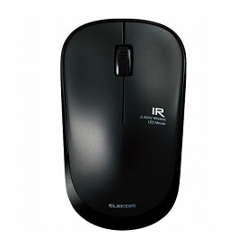 エレコム ワイヤレスマウス 3ボタン 静音 省電力 電池長持ち 赤外線LED 2.4GHz 無線 ブラック/ブルー(黒) M-IR07DRSBU(代引不可)