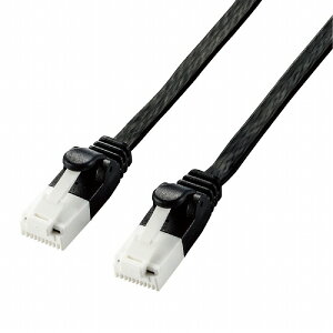 �G���R�� LAN�P�[�u�� Cat6A �c�����܂�Ȃ� �t���b�g 7m �u���b�N RJ45�R�l�N�^ 10Gbps RoHS�w�ߏ���(10����) LD-GFAT/BK70(����s��)�y���[���ցi�l�R�|�X�j�z�y���������z