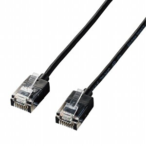 �G���R�� LAN�P�[�u�� Cat6A �X�[�p�[�X���� 1m �u���b�N RJ45�R�l�N�^ 10Gbps RoHS�w�ߏ���(10����) LD-GPASS/BK1(����s��)�y���[���ցi�l�R�|�X�j�z�y���������z