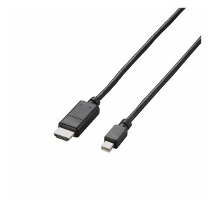 �G���R�� ELECOM Mini DisplayPort-HDMI�ϊ��P�[�u�� 2m �u���b�N AD-MDPHDMI20BK(����s��)�y���������z