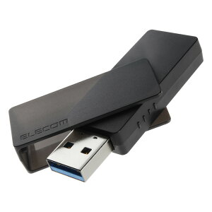 エレコム ELECOM USBメモリ 128GB USB 5Gbps USB3.2 Gen1 /2.0 USB-A 回転式キャップ 誤回転防止 ホコリ混入防止 スライドロック Windows 11/10 macOS PC 他対応 ブラック MF-RMU3B128GBK(代引不可)【メール便配送】【
