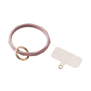 エレコム スマホストラップ 手首 ハンド シリコンハンド(ダイヤカット) ストラップシート付 携帯ストラップ 落下防止 【 iPhone Android スマホ 各種対応 】 &me ピンク P-STHSIDPN ELECOM(代引不可)【