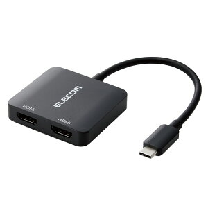 GR USB Type-C - HDMI ϊ USB-C vO to HDMI|[g×2 12cm 4K 60Hz ^CvC |[gڋ@eΉ 3ʕ\ ubN ELECOM(s)yz