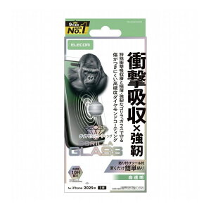 �G���R�� ELECOM iPhone 17 �K���X�t�B���� ������ �Ռ��z�� 10H�� Gorilla(R) �_�C�������h�R�[�g ���ɋ��� ���^ �w��h�~ �C�A�h�~ ��U�h�~ �\��t���c�[���t SHOCKPROOF PM-A25AFLGZOD(����s��)�y���[��