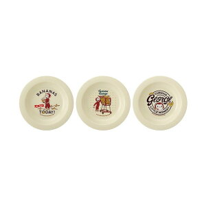 スケーター 子供用 小皿 3枚セット アウトドア 行楽 (12cm) おさるのジョージ P3