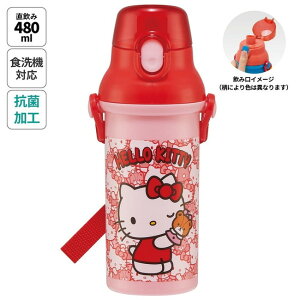 スケーター 銀イオン抗菌 食洗器対応 直飲み 水筒 プラボトル 480ml KTうしろうしろ PSB5SANAG キャラクター かわいい 可愛い Skater