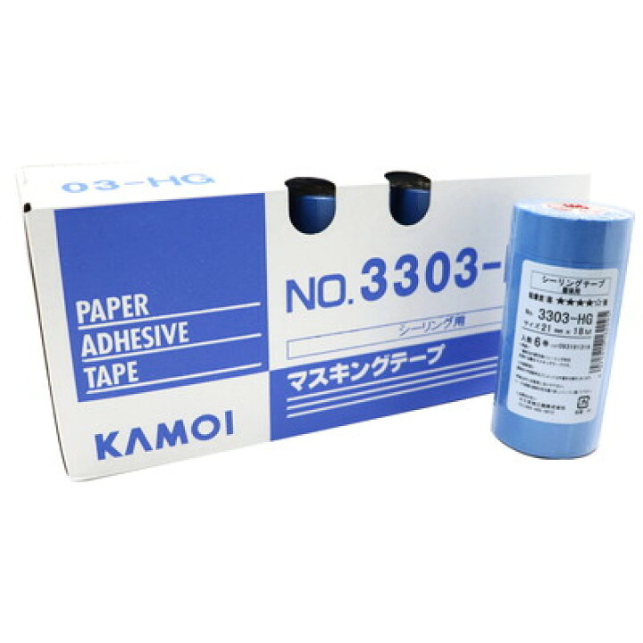 楽天市場】カモ井加工紙 カモイ 3303HG-21-60 マスキング21mm 60巻(代 