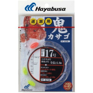 HAYABUSA 鬼カサゴ フロート 遅潮用 3本鈎1セット SE706 18号 ハリス8 SE706-18-8(代引不可)