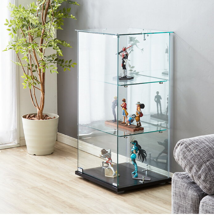 楽天市場】ガラスコレクションケース フィギュアケース 3段 クリア  