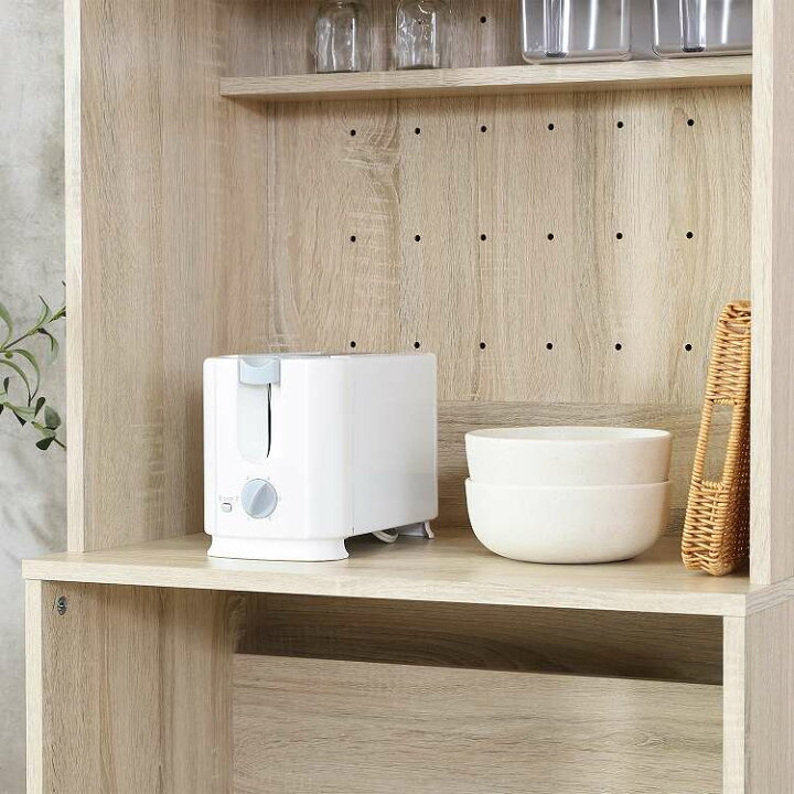 楽天市場】ゴミ箱上キャビネット 60幅 オーク オークWH(代引不可  