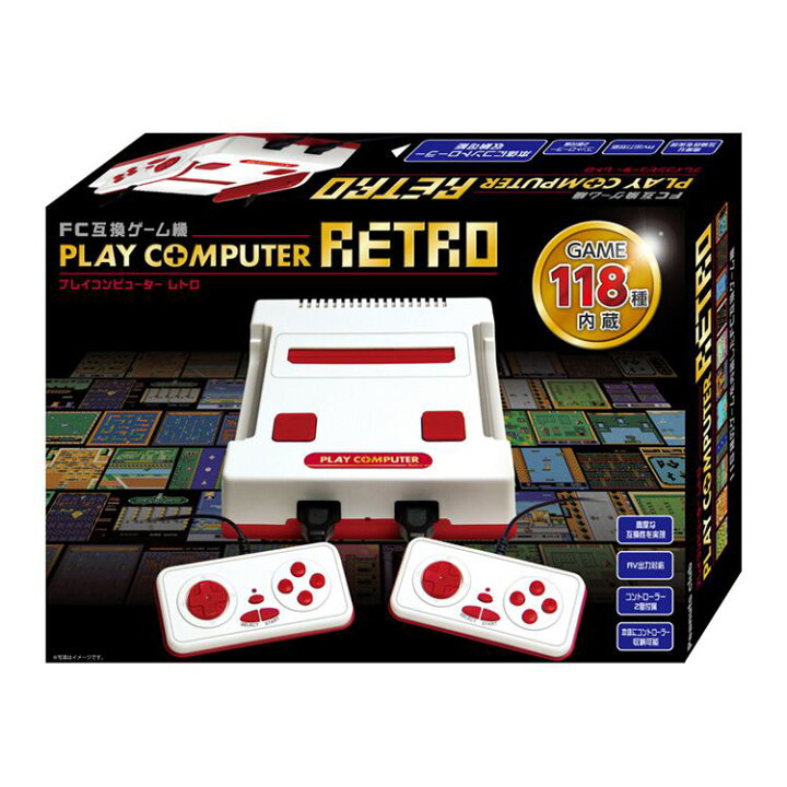楽天市場 ファミコン 互換機 本体 Fc互換 プレイコンピューターレトロ 118種類のゲーム内蔵 ホワイト 懐かし プレゼント 代引不可 送料無料 リコメン堂生活館