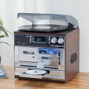 オーディオプレーヤー ラジオ ワイドFM対応 リモコン付き 録音 再生 CD レコード カセット USBメモリーカード SDカー…