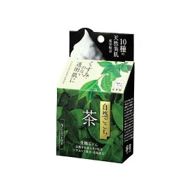 牛乳石鹸共進社 自然ごこち 茶 洗顔石けん 80g(代引不可)