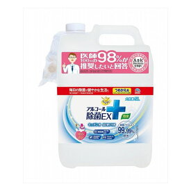 アース製薬 らくハピ アルコール除菌EX 詰替え 5L(代引不可)【送料無料】