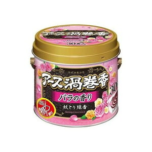 【単品7個セット】 アース渦巻香バラの香り30巻缶入 アース製薬(代引不可)【送料無料】