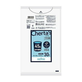 【単品3個セット】 CH69 チェルタスノクーイン ゴミ袋45L 白半透明 30枚 日本サニパック(代引不可)【送料無料】
