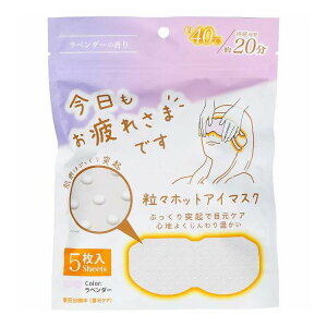 【単品2個セット】 グローバル・ジャパン お疲れさまです粒々ホットアイマスク5枚入りラベンダーの香り(代引不可)