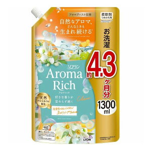 【単品6個セット】 ライオン ソフランアロマリッチ クレア つめかえ用 1300ml(代引不可)【送料無料】