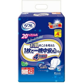 【単品15個セット】リフレ お肌のことを考えた1枚で一晩中安心パッド4回吸収 42枚 (株)リブドゥコーポレーション(代引不可)【送料無料】