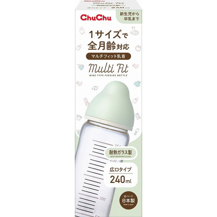 Chu Chu広口タイプ哺乳瓶PPSU製240ml 2個セット