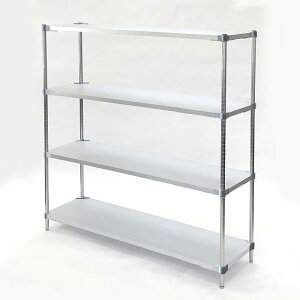 【※法人様限定販売】【燕三条製】 PROFACE ガルバリウムソリッドシェルフ5段 350×1200×1800 クロムメッキポール スチールラック スチールシェルフ ラック キッチンラック レンジラック(代引不