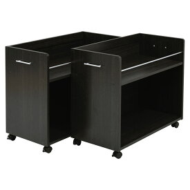 押入れ 収納 ラック 2個セット 幅38 奥行78 キャスター付き ワゴン 整理 隙間 家具 押入れ 収納 リビング 大容量 ブラウン(代引不可)【送料無料】