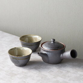 Sumi-iro ふたり茶器 Sum-3 和陶器 信楽焼(代引不可)【送料無料】