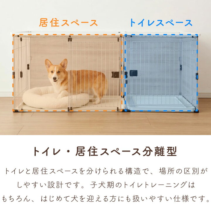 楽天市場】【選べる2タイプ】犬用 サークル ケージ 本体のみ トイレ 