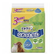 【4個セット】 ユニチャーム デオクリーン 純水99%ウェットティッシュつめかえ用 70枚×3個パック【送料…