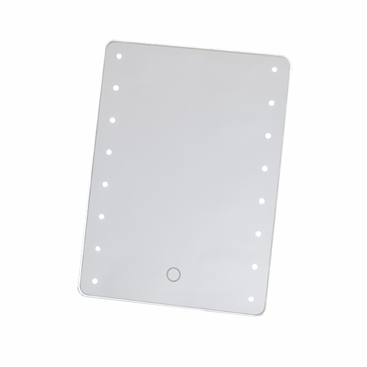 ブライトニングミラー タッチ ホワイト YLD-2500 3倍拡大鏡付き LED コンパクトミラー ワンタッチセンサー機能 明るさ調整(代引不可) |  リコメン堂生活館