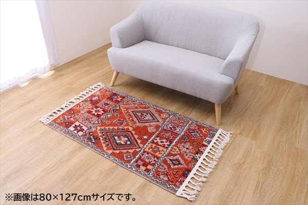 楽天市場】手織り風 ラグマット/絨毯 【キリム柄 約80×127cm 1畳