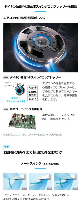 楽天市場】【エアコン 取り付け 工事】 ダイキン エアコン 14畳用 4.0 