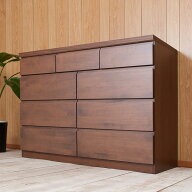 日本製 国産 完成品 天然木アルダー材 無垢板 幅120 4段 ハイチェスト タンス たんす 洋服タンス モダン …