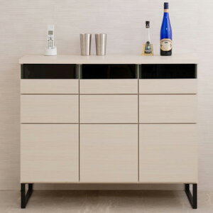 日本製 モノトーン スクエアキャビネット 幅106cm 引出しタイプ 引出し 収納 キャビネット 収納キャビネット 収納棚 棚 国産(代引不可)【送料無料】