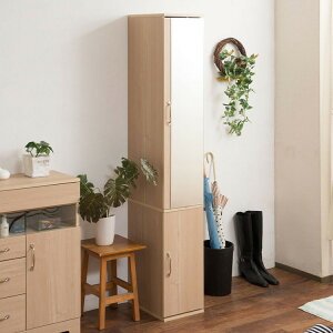 シューズラック 幅27 ナチュラル ミラー付き フック 省スペース 高さ調整 鏡 下駄箱 シューズボックス ミラー 姿見 おしゃれ スリム すきま 靴 スリッパラック 靴箱 ブーツ ラック 収納 棚(代